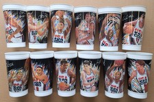 1992 McDonald’s Olympic Dream Team Basketball Cups Complete Set of 12 M. Jordan