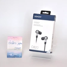 DENON canal type earphone AH-C820BKEM Black dual driver from JAPAN NEW
