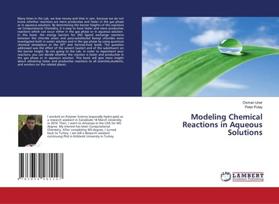 Osman Uner (u. a.) | Modeling Chemical Reactions in Aqueous Solutions | Buch
