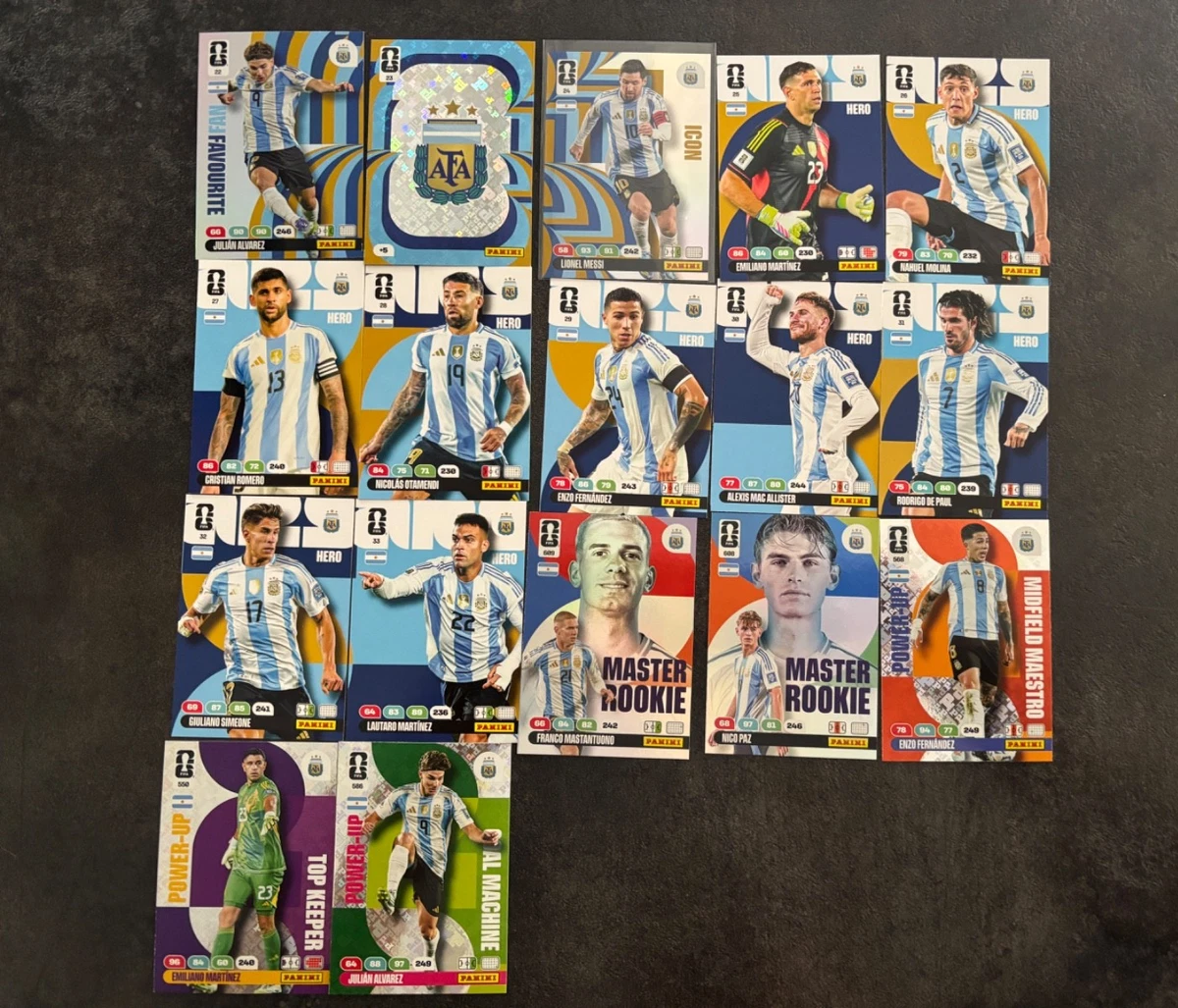 CARTES LIONEL MESSI et Cristiano Ronaldo 2023-24 Panini La Liga