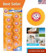 OdorBusterz Odor Eliminator Balls, Clean Burst, 10 Count Baking Soda Odor C...