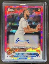 2023-24 Topps Chrome Sapphire Rudy Gobert Auto Padparadscha #1/1 Timberwolves