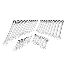 Sae/Metric 72-Tooth Combination Ratcheting Wrench Tool Set 32-Piece 