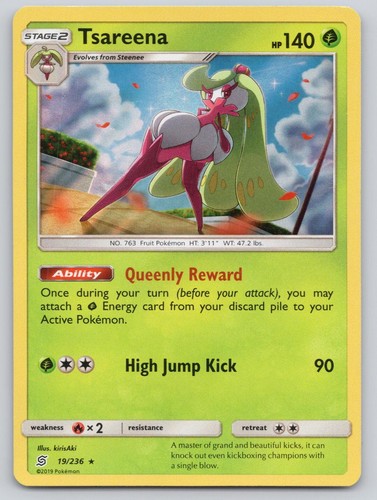 Tsareena 19/236 Holo Rare Unified Minds Pokemon