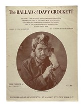 1954 Sheet Music THE BALLAD OF DAVY CROCKETT Fess Parker Walt Disney Productions