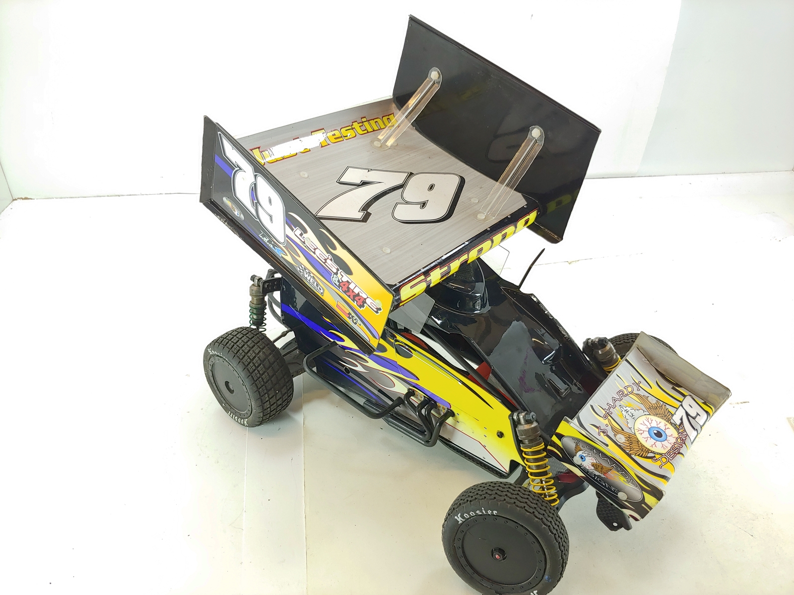 Team GFRP Carbon Fiber Sprint Car Roller Rolling Chassis w/ Proline