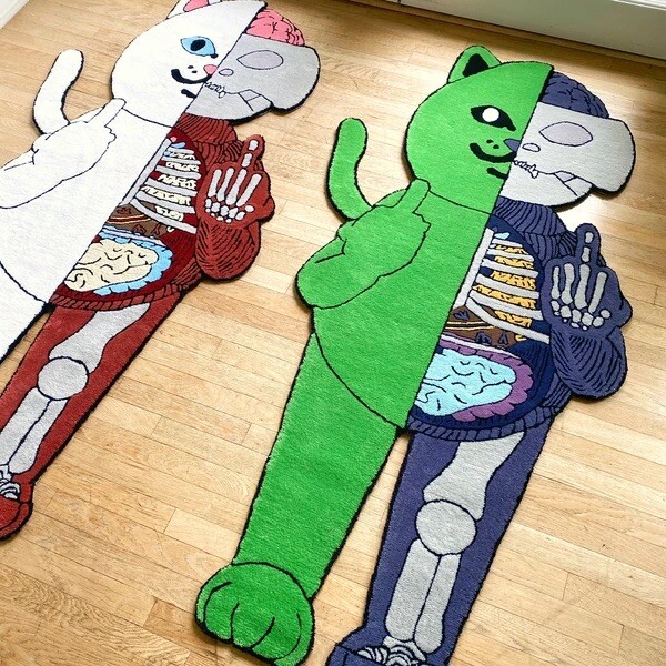RipNDip Nermal Anatomy Rug Green 6ft LE 100 Limited Edition