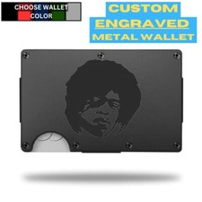 Custom HENDRIX Laser Engraved Wallet - Pick A Wallet Color