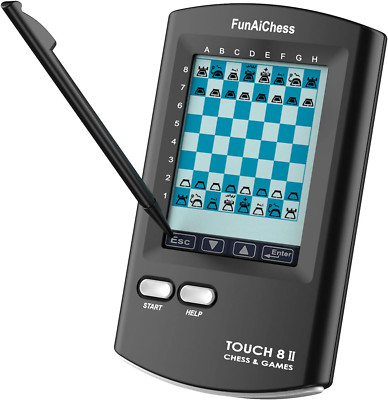 Handheld Electronic Chess Board 8 in 1 Touch Chess Computer Game Ai Chess up Sma
