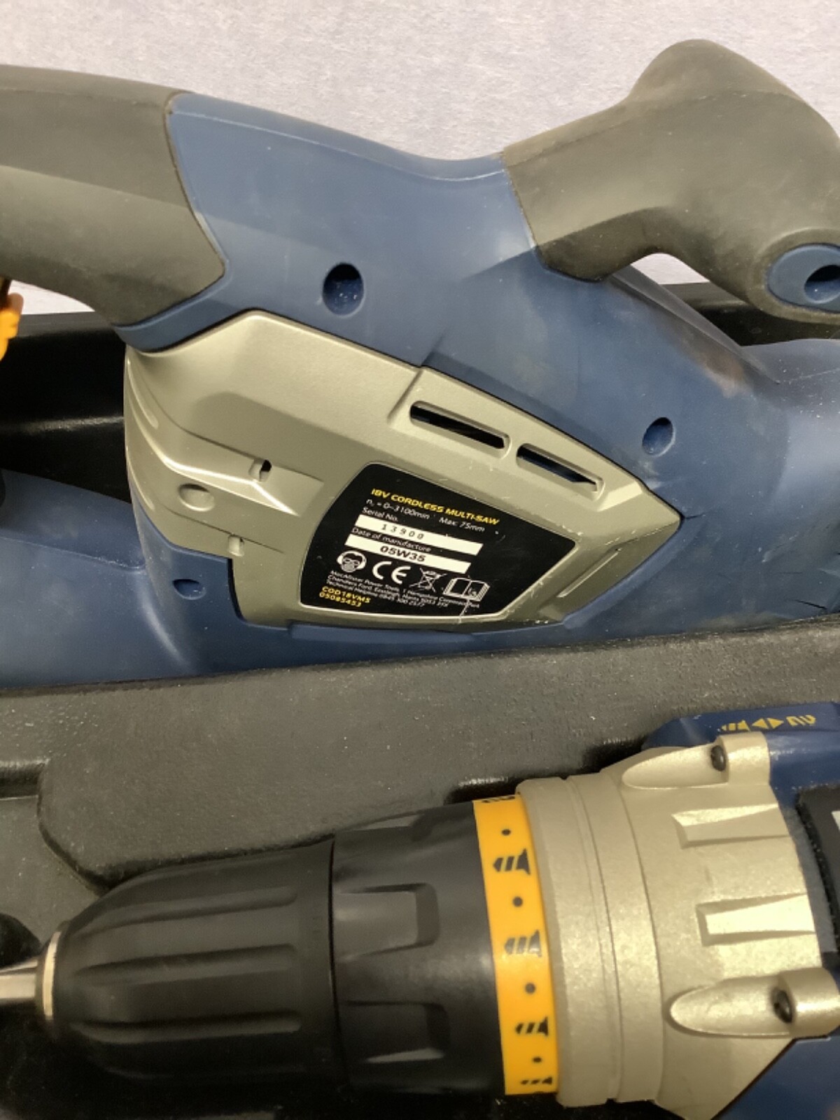 Drill Nail Gun Cordless Saw Mac Allister hard case tool box 18V tools