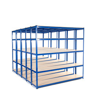 5 x Garage Shelving Units 5 Levels 1800mm H x 1500mm W x 600mm D