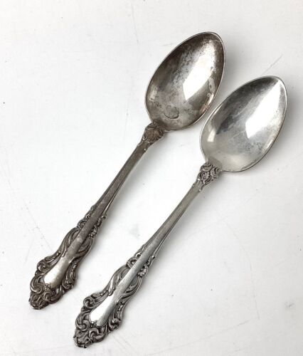 Reed & Barton Grande Renaissance Sterling Teaspoon 6" Set of 2 - Picture 1 of 3