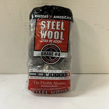 Rhodes Grade 4 Extra Coarse Heavy-Duty Steel Wool Pad 12-Pack