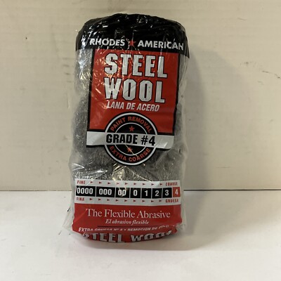 Rhodes Grade 4 Extra Coarse Heavy-Duty Steel Wool Pad 12-Pack