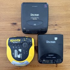 Lot of 3 Vintage Sony Discman PARTS ONLY Free Shipping