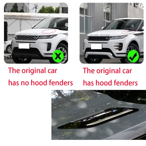 Schwarz Silber Motorhaube Motor Kotflügel Lüftung Auslass Abdeckung für Range Rover Evoque 20+ - Bild 2 von 11