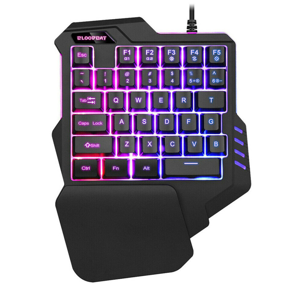 One-hand Keyboard 35keys RGB Wired Gaming Keyboard for PC Laptop Computer 