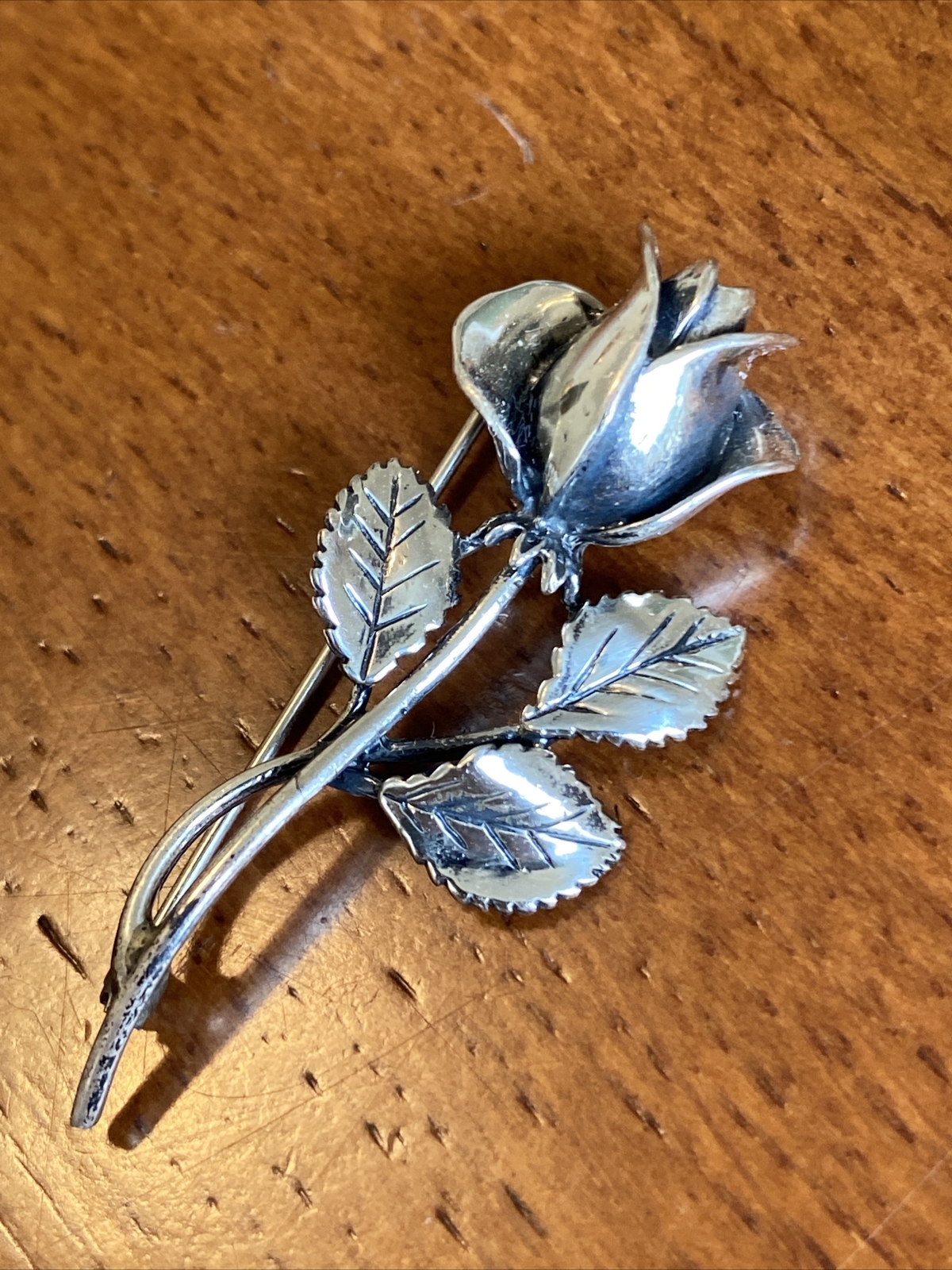 vintage Sarah Coventry sterling silver rose pin brooc… Gem