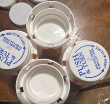 Medicine Pill Bottles With Caps- Amber 11DR 100 Reversible