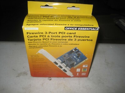  3-Port Firewire PCI Card Expansion Port Hub for Desktop Computer PC