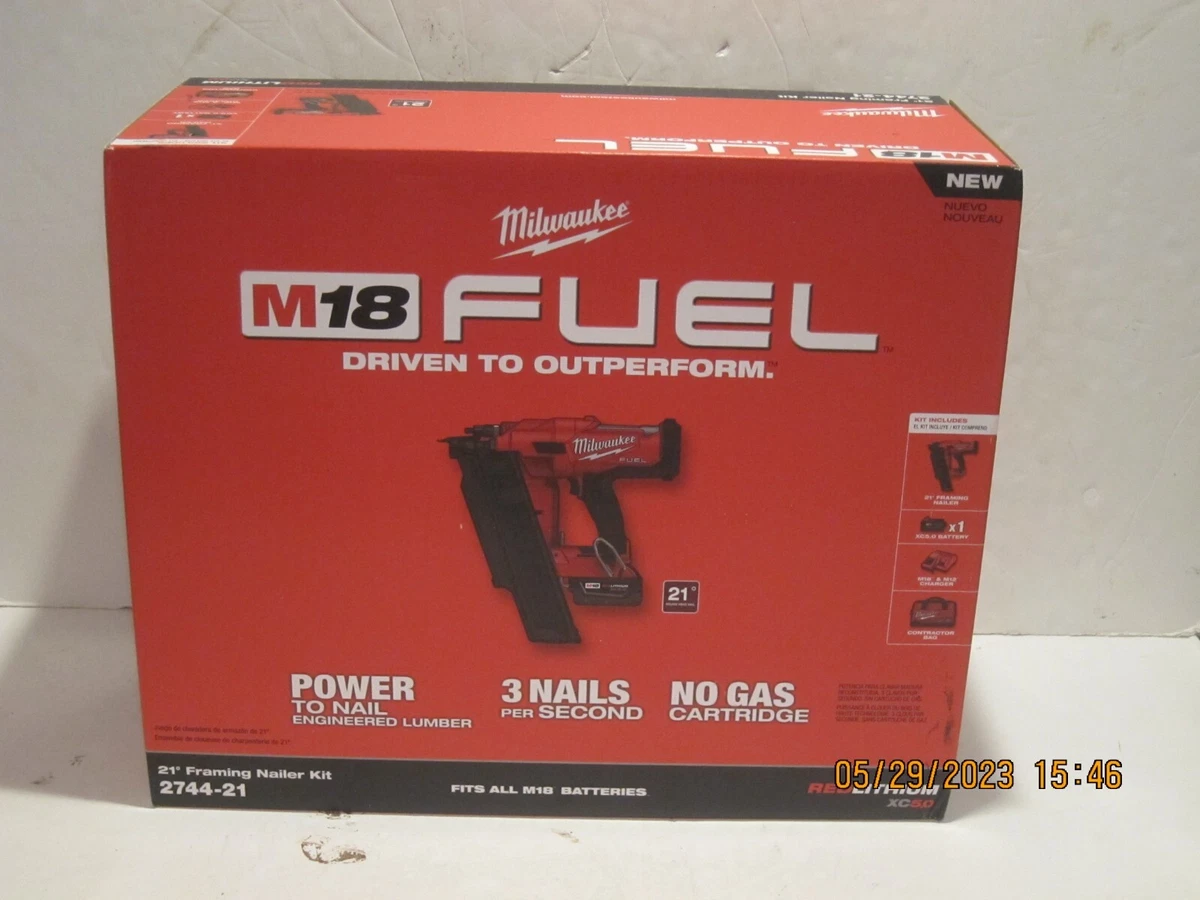 Milwaukee Tool 2744 21 M18 Fuel Cordless 21 Degree Framing Nailer