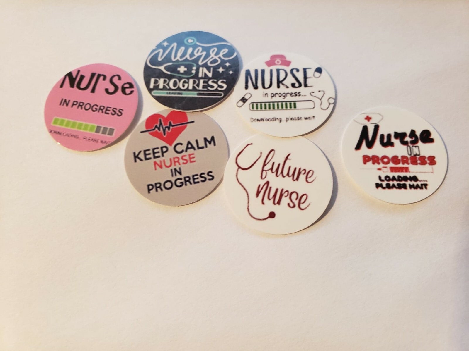 Pre Cut One Inch Bottle Cap Images Nurse is Progress  Free S
