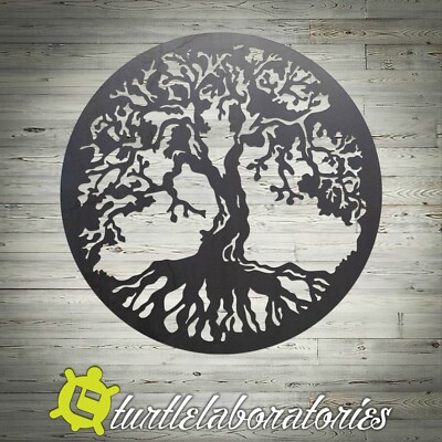Decorative Tree of Life Plasma Cut Metal Wall Art Hanging Home Decor