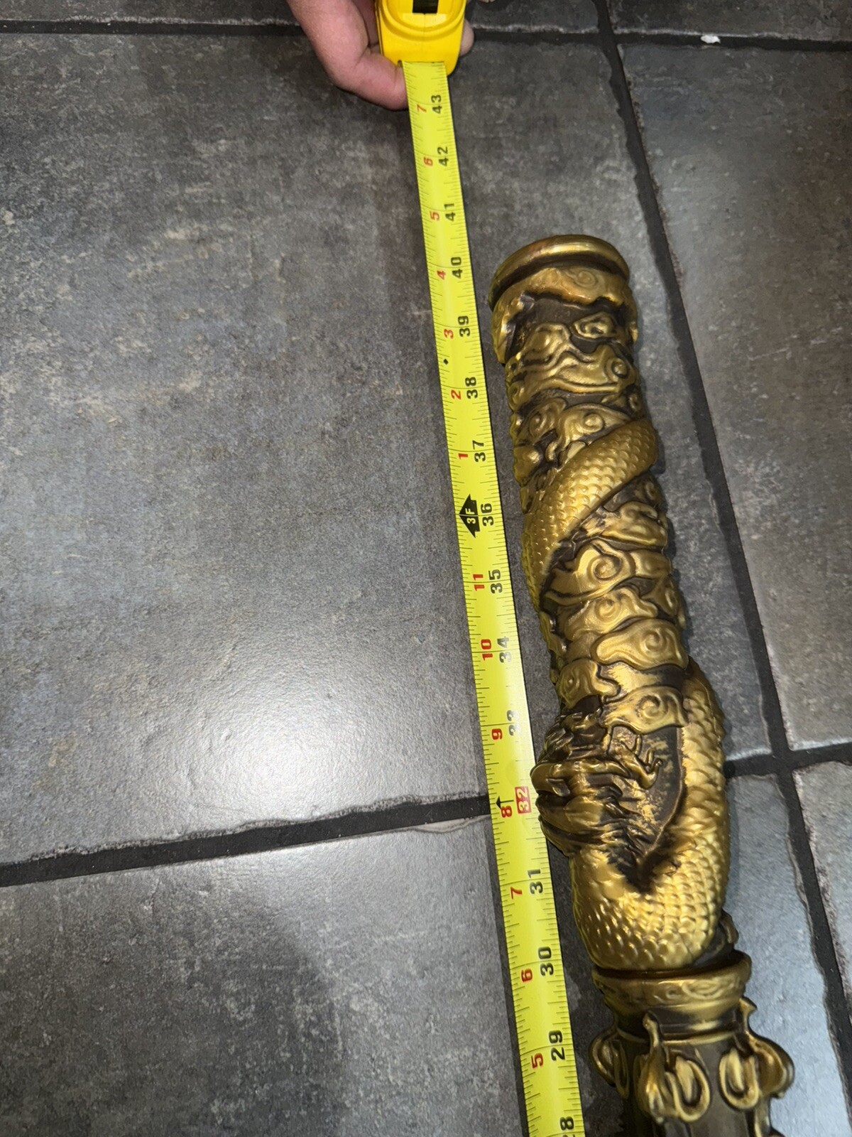 Monkey King Staff 53” Kungfu Gold Metal  Wushu Sticks 1:1