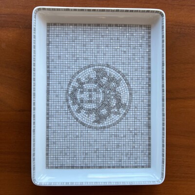 Brand New Hermes Mosaique Au 24 Platinum Sushi Plate/Tray | eBay