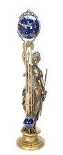 Large Mystery Brass Lady Diana 8 Day 4 Cobalt...