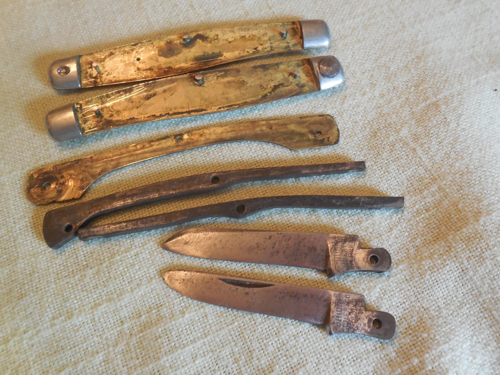 Old Vintage Pocket Knife Parts Bridge Cutlery St Louis 3 7/8 Stockman