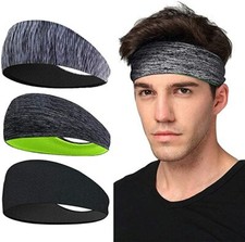 Sports Headband 3 Pack, Headband, Sweatband, Non Slip Headwear Head Band,Turbant