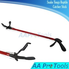 40" Heavy Duty Reptile Snake Tongs Grabber Catcher Pro Herp Handling Tool (Red)