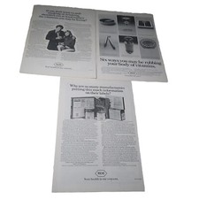 3 Roche Vitamins Print Advertisements 1970s lot of 3 vintage B&W og