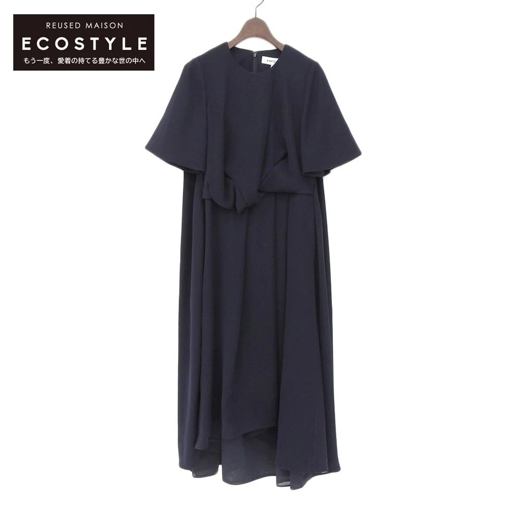 ENFOLD beautiful goods ENFOLD light double satin asymmetric hem
