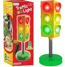ArtCreativity Traffic Light Lamp - for Kids with Yellow 