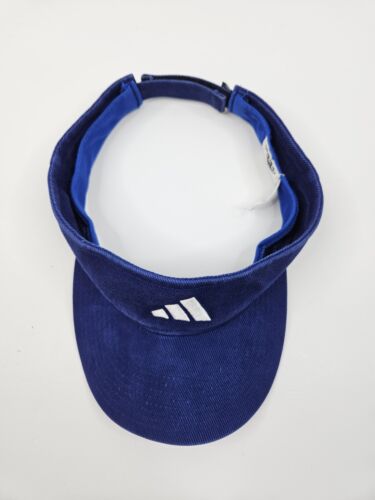 Vintage 90s Adidas Blue Tennis Golf Sun Visor Cap Hat Adults One Size Fits Most - Picture 15 of 18