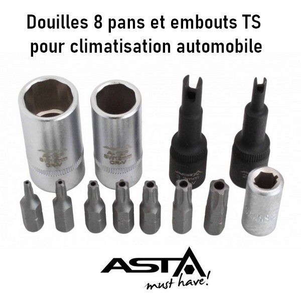 Outils réglage et démontage climatisation auto pour remplacer un compresseur grippé