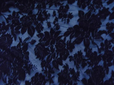 BLACK STRETCH LACE FABRIC, FLORAL ROSE PATTERN NET, 130 cm WIDTH, AUSTRALIAN