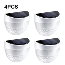 Solar Fence Lights Dusk to Dawn Wall Street Light Outdoor Garden Waterproof Yard