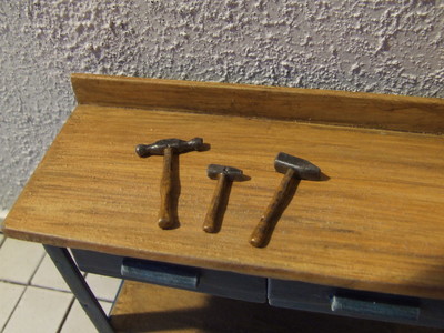 Hammer-Set für Kfz. Werkstatt , Automodellbau-Zubehör, Maßstab 1:18