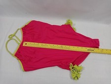 Juniors Raisins Youth Pink And Yellow One Piece Swim Suit Sz 16