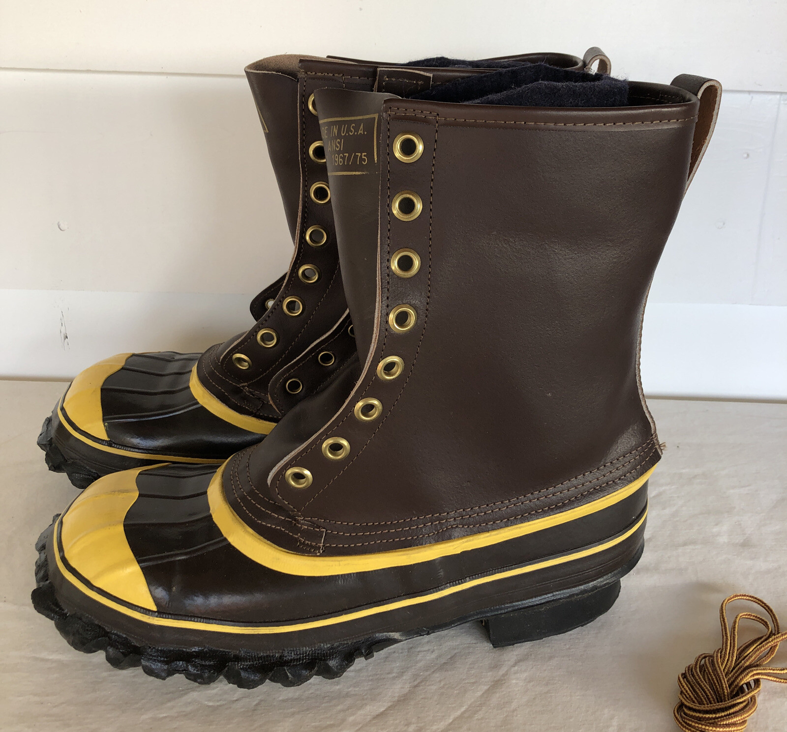 LaCrosse Outdoorsman Size 8 Steel Toe Boots Liners Snow Waterproof Lace Up USA eBay