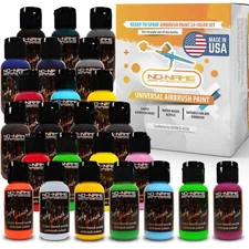 NO-NAME Airbrush Paint Set - Opaque & Water-Based Acrylic