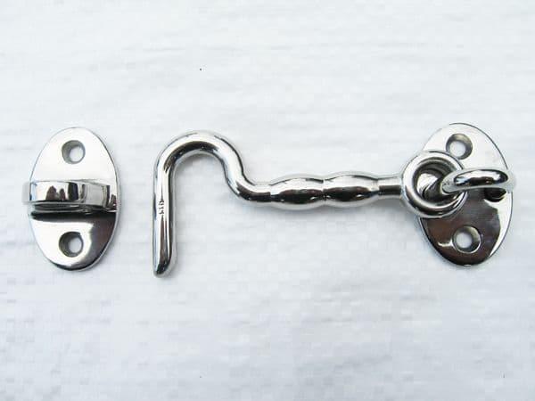 Cabin Door Gate Latch Hook Eye 4"" 100MM (Stainless Steel Catch Lock Shed)