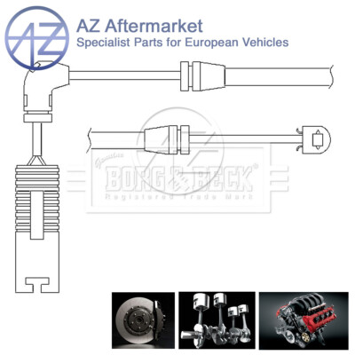 Fits BMW 3 Series 1999-2007 3.0 D 4.0 AZ Front Brake Pad Wear Sensor