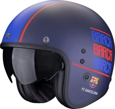 SCORPION Jethelm Belfast Evo FC BARCELONA Blau matt ECE 22.06 Gr. S 55/56