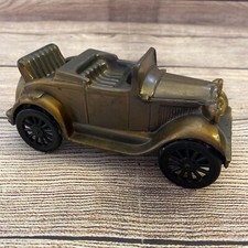 VTG Bronze 1929 Ford Model T Car Piggy Bank with Key Banthrico Coin Bank Chicago