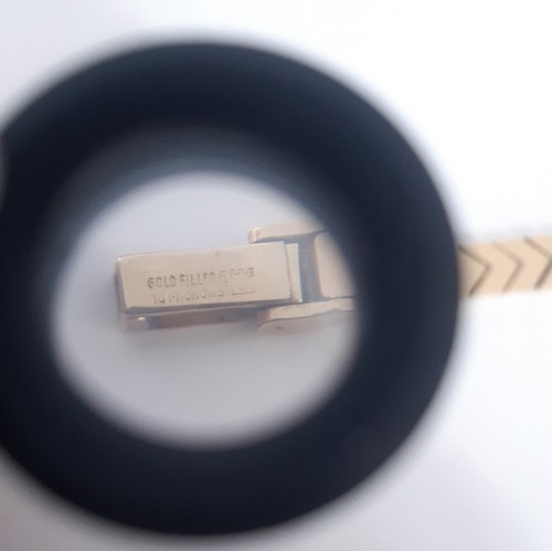 Atlantic or Rempli Incabloc 17 Jewels Poignet Montre 2638 Suisse Femmes - Photo 4 sur 4