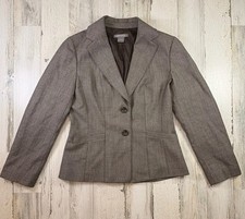Vintage Ann Taylor 100 Wool Brown Blazer Woman  s Size 4